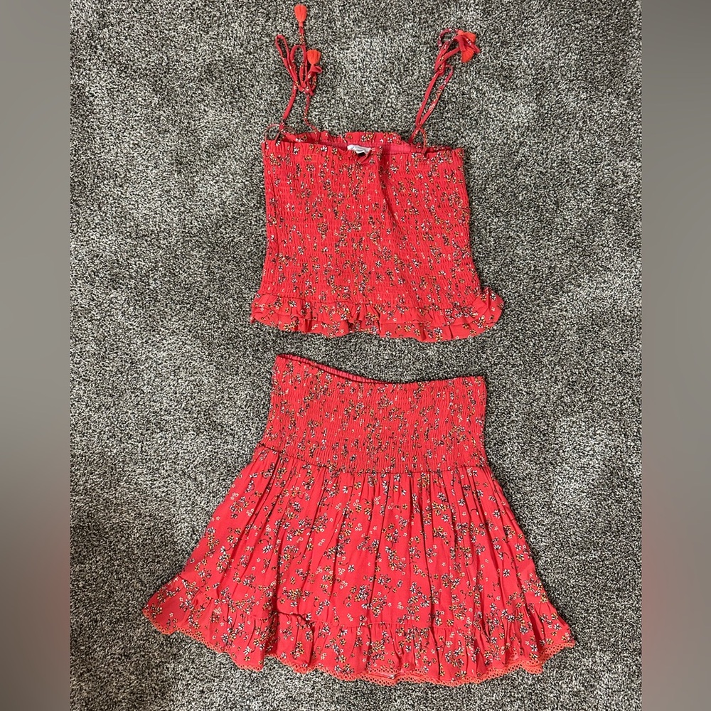 Lost + Wander Crop Top and Skirt Set